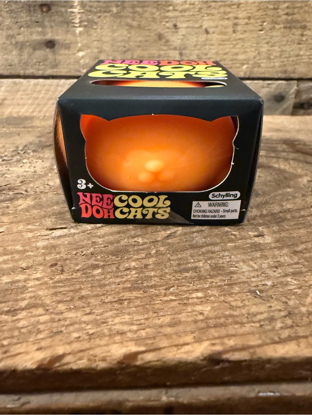 Authentic Needoh! Cool Cats Orange Squishy Fidget Toy